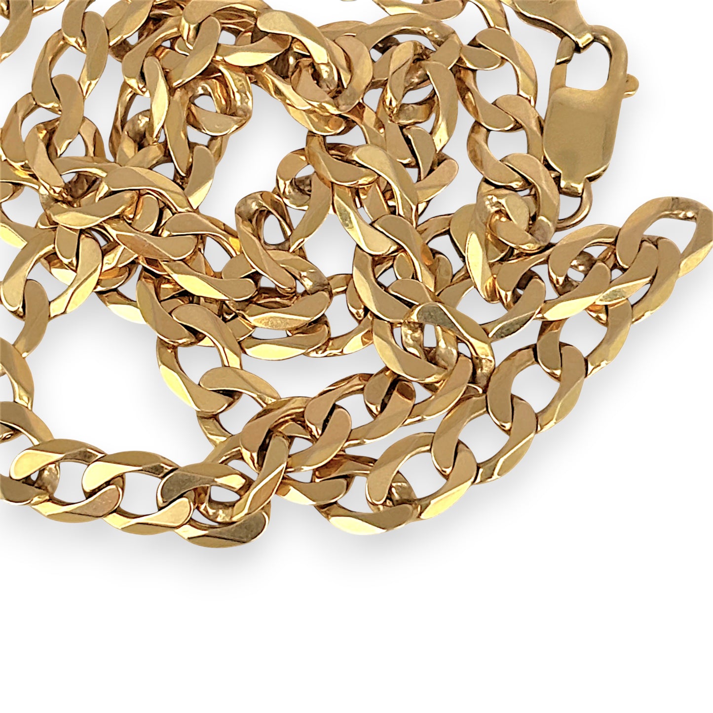 NZGD | MHJ 10ct 10(kt) Gold Flat Curb Link 63cm Chain NZ