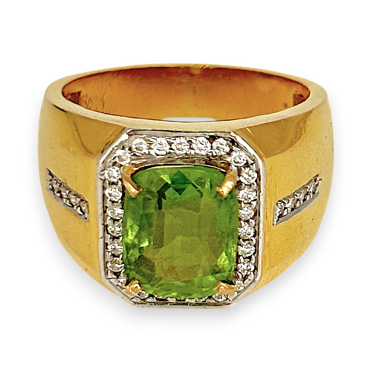 GOLD DEAL |18kt Gold Empire Green Radiance Ring Valuation $6,550