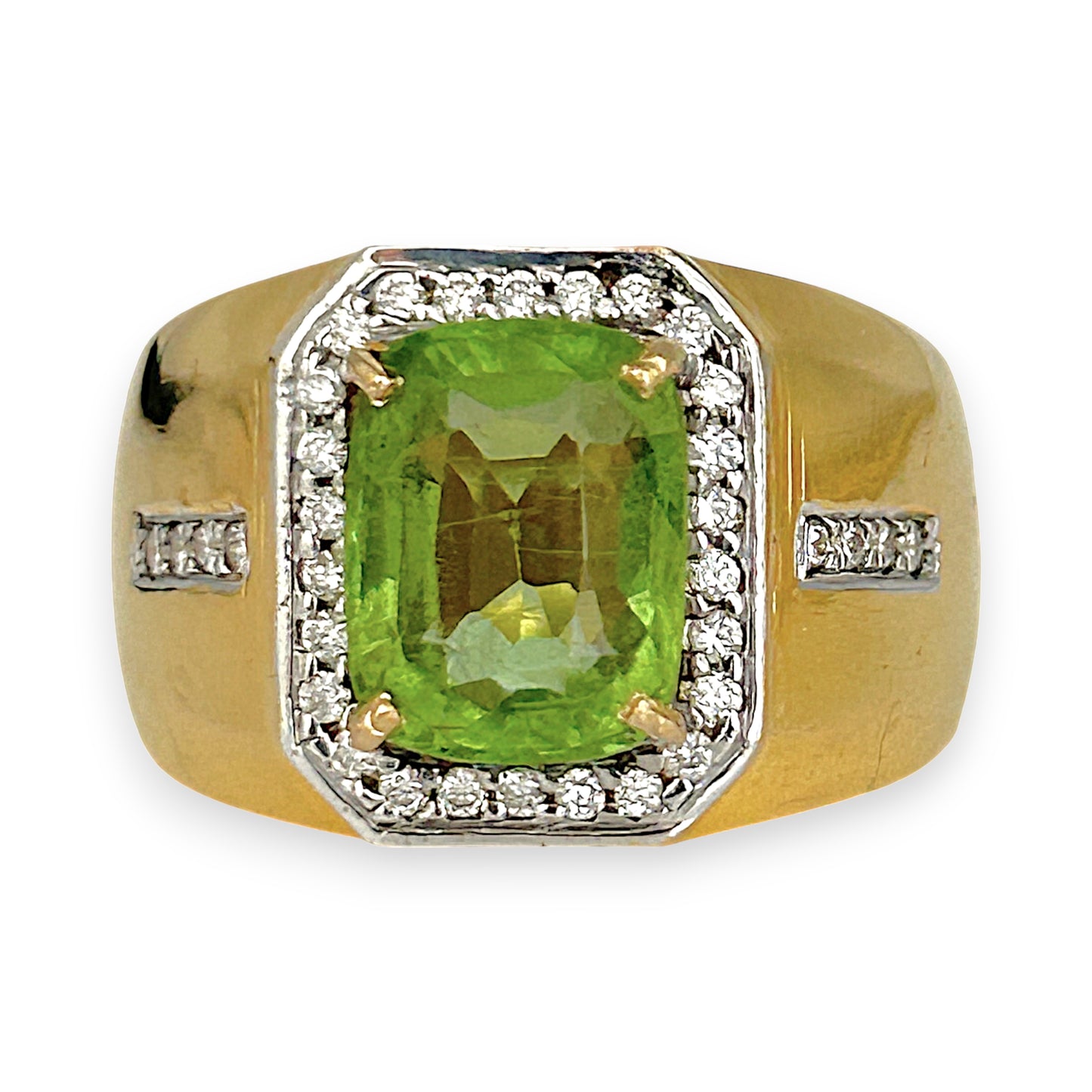 GOLD DEAL |18kt Gold Empire Green Radiance Ring Valuation $6,550