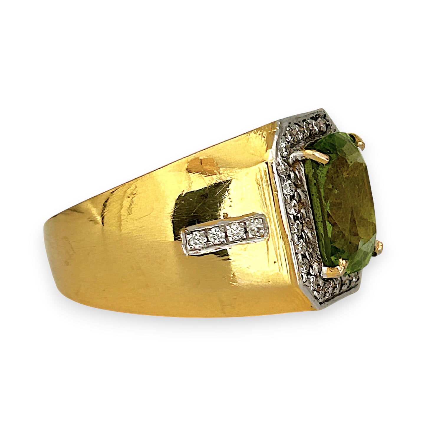 GOLD DEAL |18kt Gold Empire Green Radiance Ring Valuation $6,550