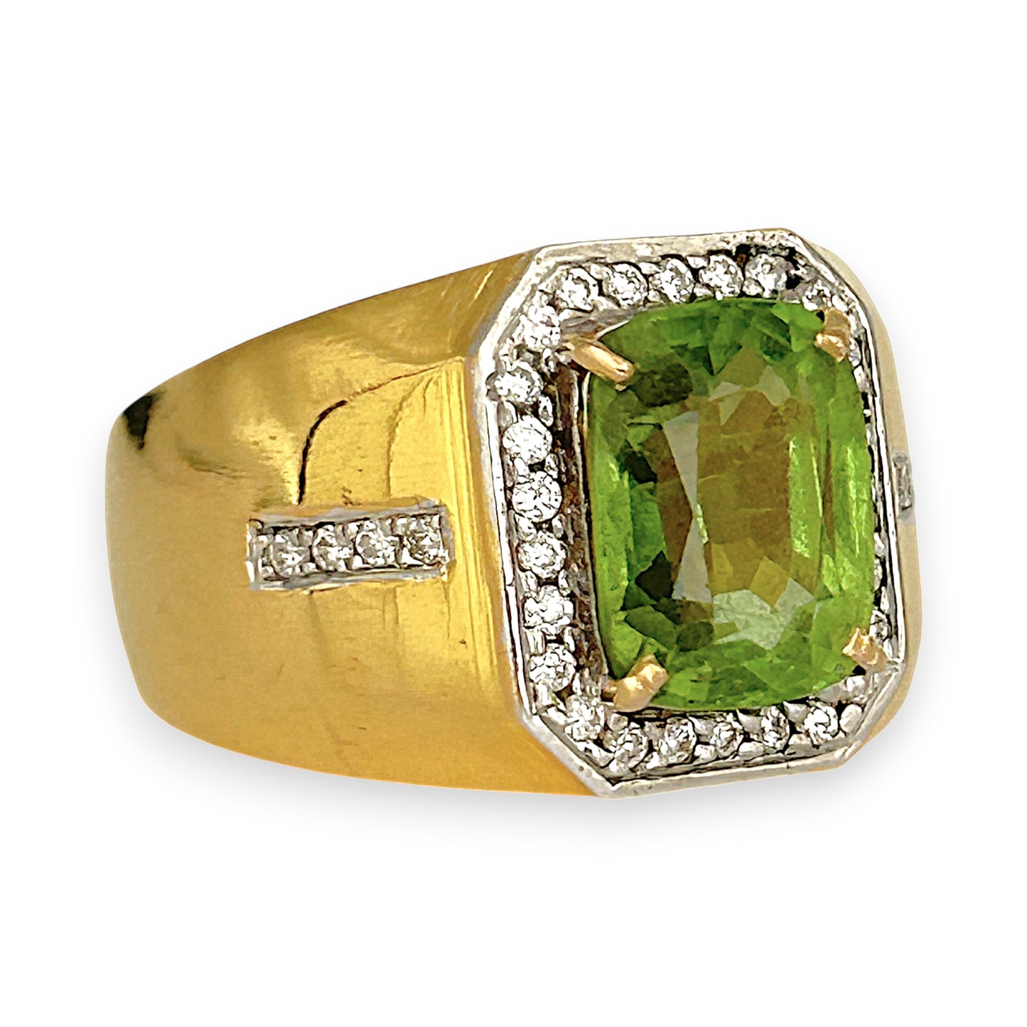 GOLD DEAL |18kt Gold Empire Green Radiance Ring Valuation $6,550