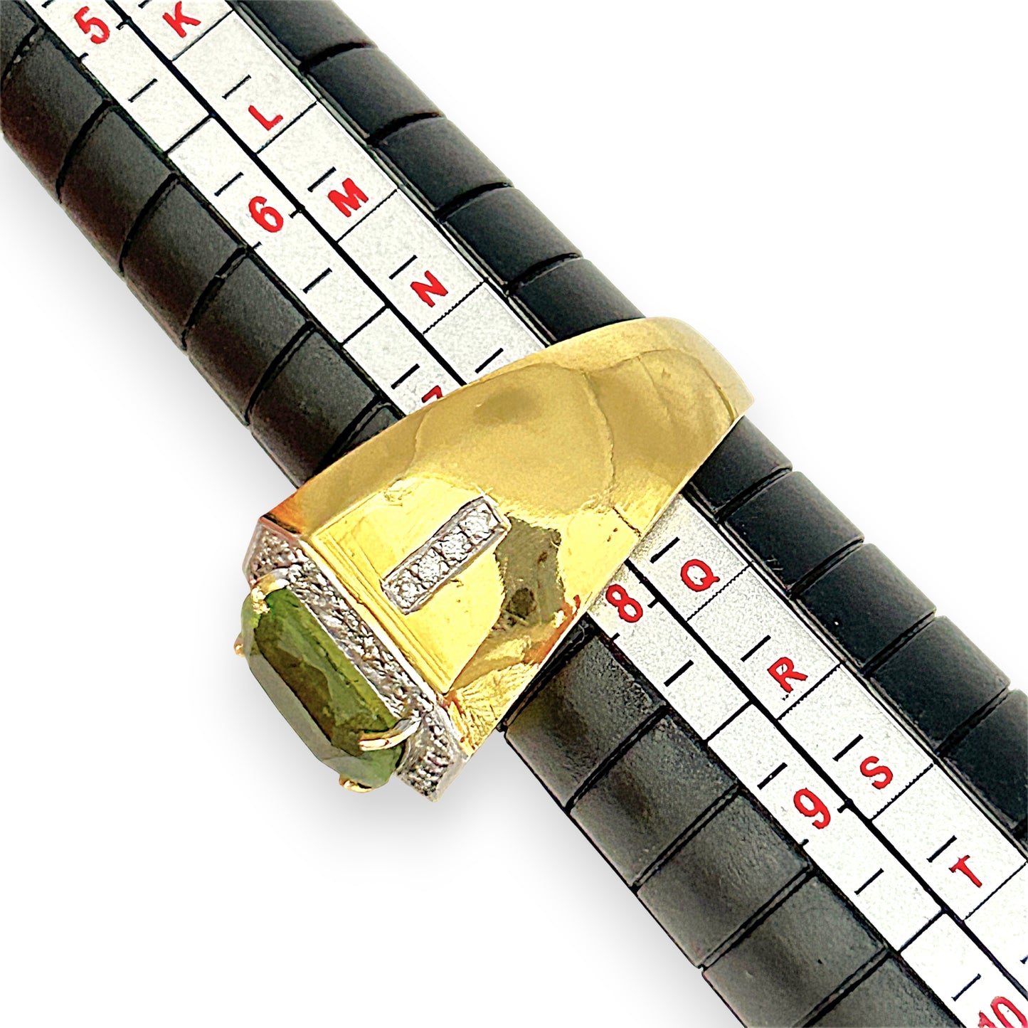 GOLD DEAL |18kt Gold Empire Green Radiance Ring Valuation $6,550