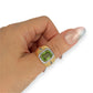 GOLD DEAL |18kt Gold Empire Green Radiance Ring Valuation $6,550