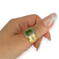 GOLD DEAL |18kt Gold Empire Green Radiance Ring Valuation $6,550
