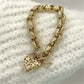 NZGD | 9ct Gold Bracelet with Heart Padlock Valuation $11,500 - Eternal Bloom