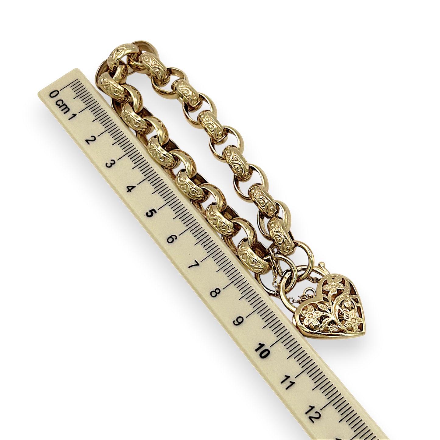 NZGD | 9ct Gold Bracelet with Heart Padlock Valuation $11,500 - Eternal Bloom