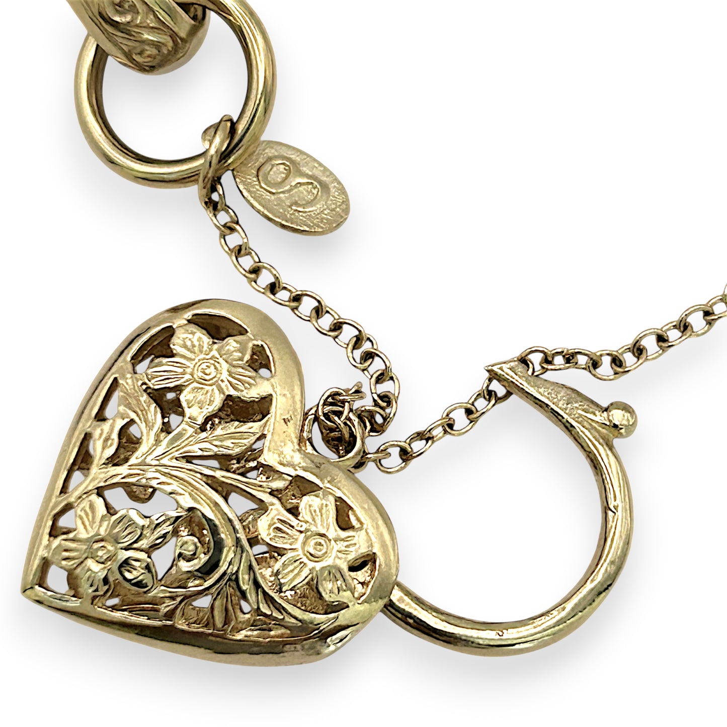 NZGD | 9ct Gold Bracelet with Heart Padlock Valuation $11,500 - Eternal Bloom