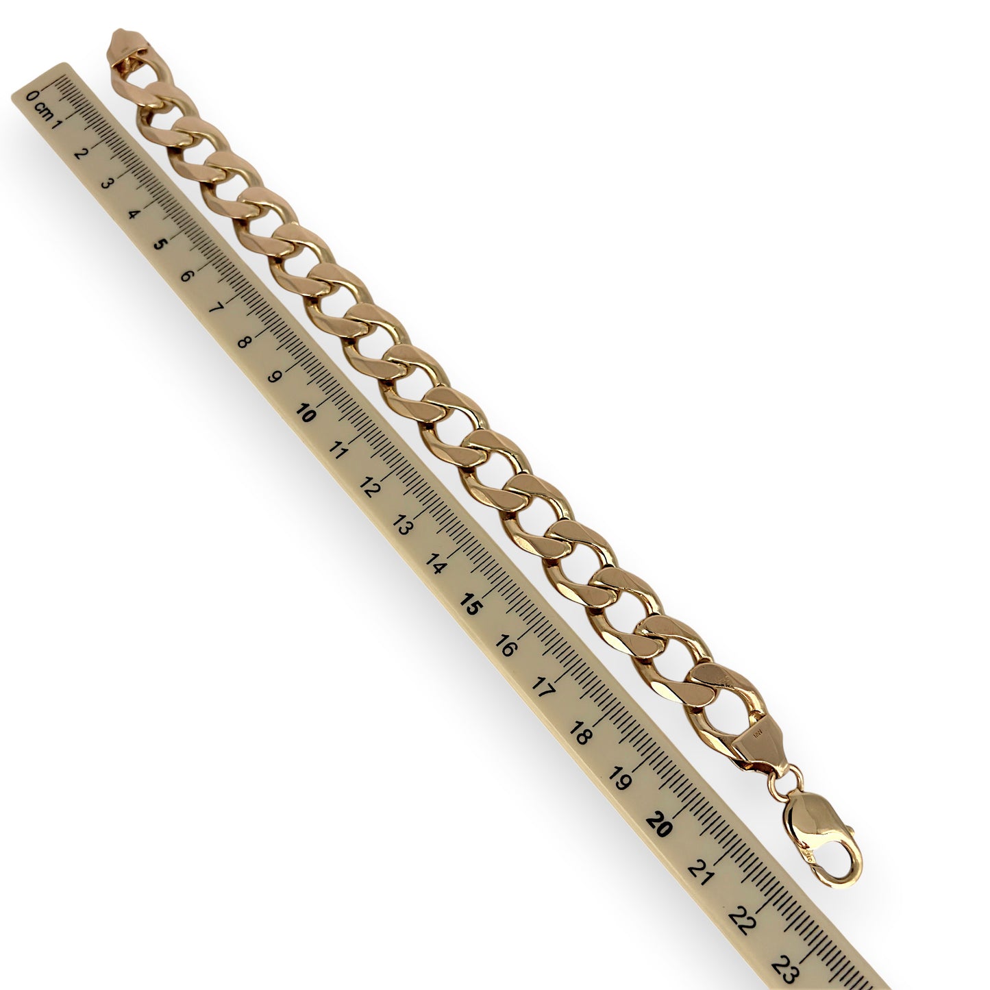 NZGD | 9ct Gold Aureate NZ Power Curb Bracelet 61.18g