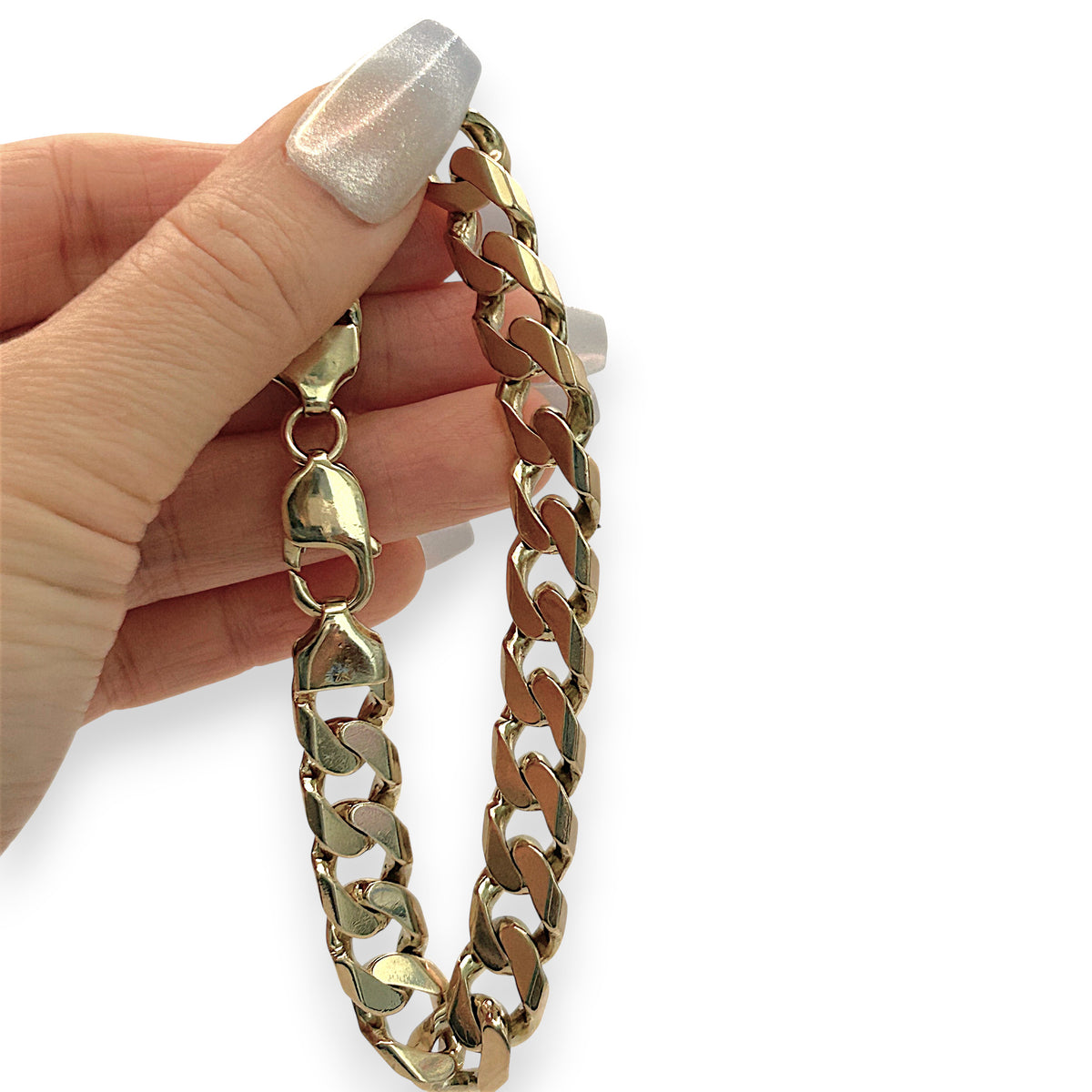 NZGD | 9ct Gold Curbline Titan Bracelet Valuation $14,350