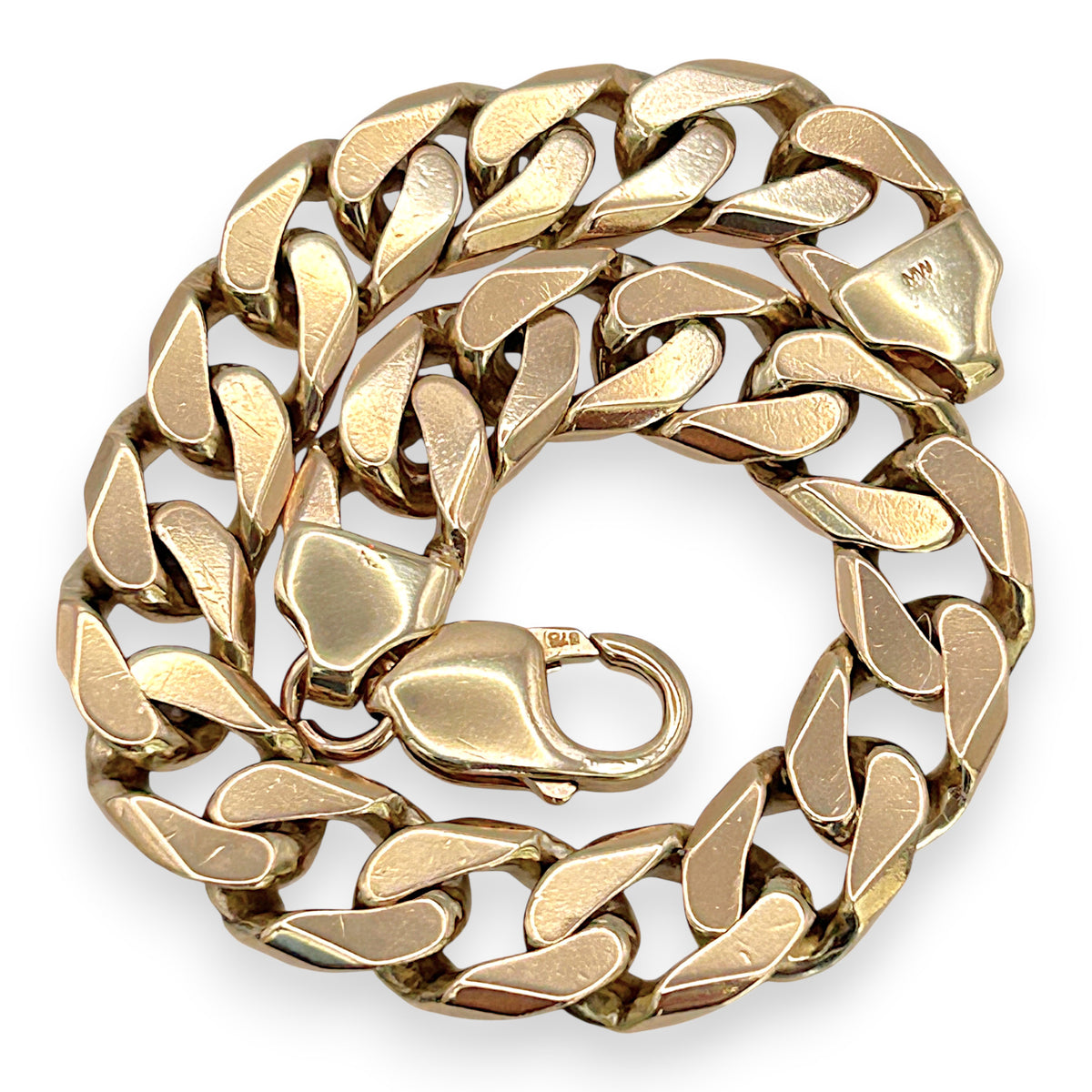 NZGD | 9ct Gold Curbline Titan Bracelet Valuation $14,350