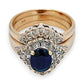 NZGD | 9ct Gold Ring -Sapphire Trinity Crown Set Valuation $5,300
