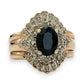 NZGD | 9ct Gold Ring -Sapphire Trinity Crown Set Valuation $5,300