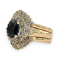 NZGD | 9ct Gold Ring -Sapphire Trinity Crown Set Valuation $5,300