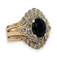 NZGD | 9ct Gold Ring -Sapphire Trinity Crown Set Valuation $5,300
