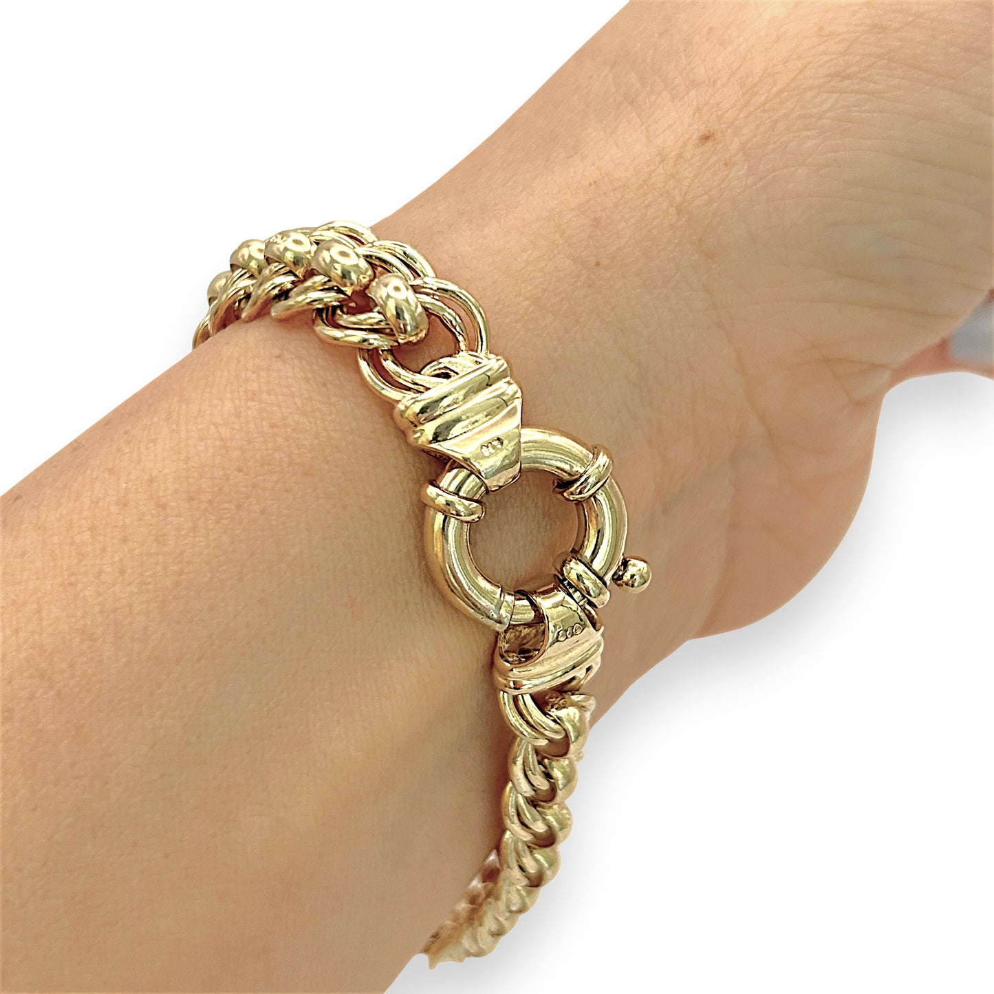 NZGD| 9ct Gold Legacy Rollo Link Chain & Bracelet Set Valuation $30,900