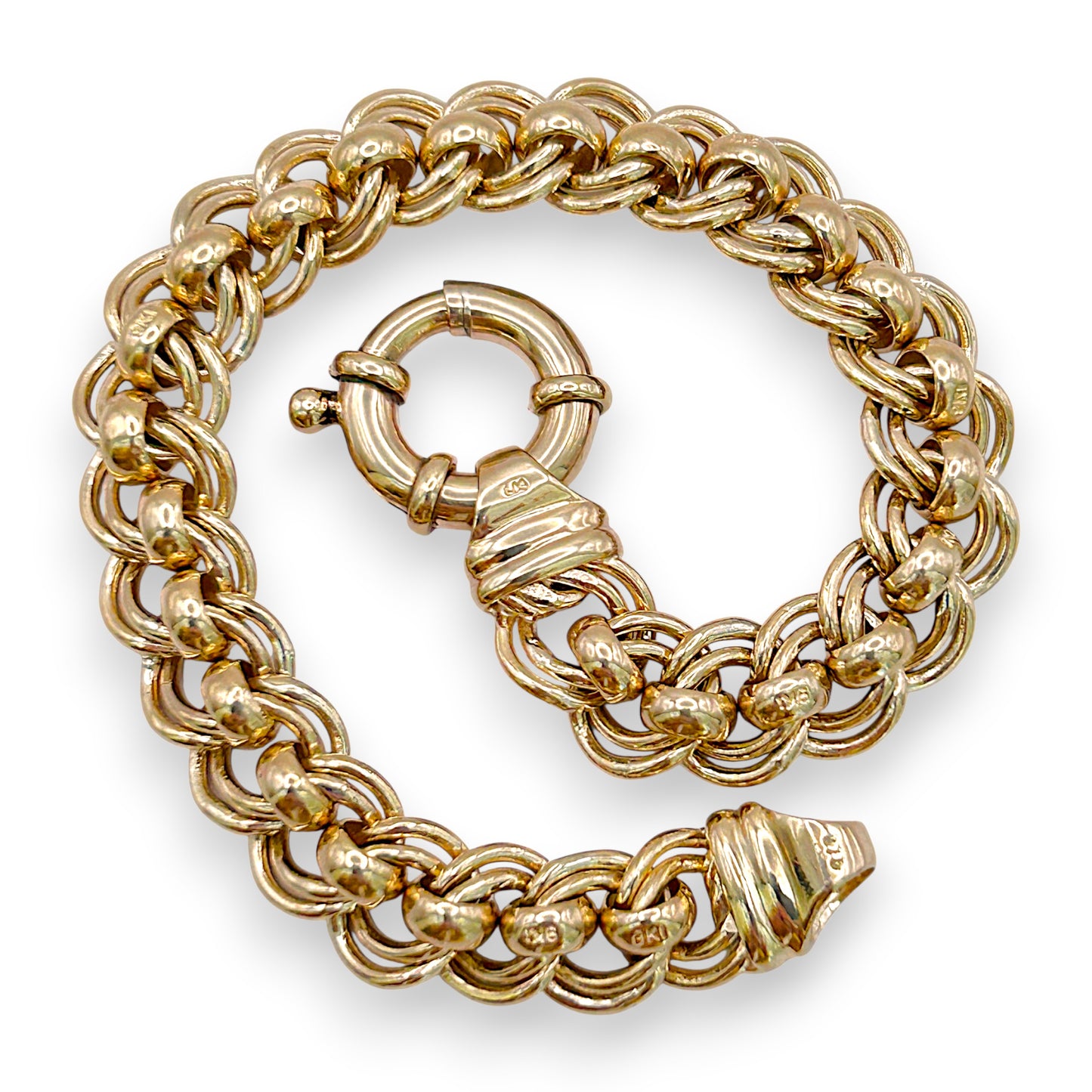 NZGD| 9ct Gold Legacy Rollo Link Chain & Bracelet Set Valuation $30,900