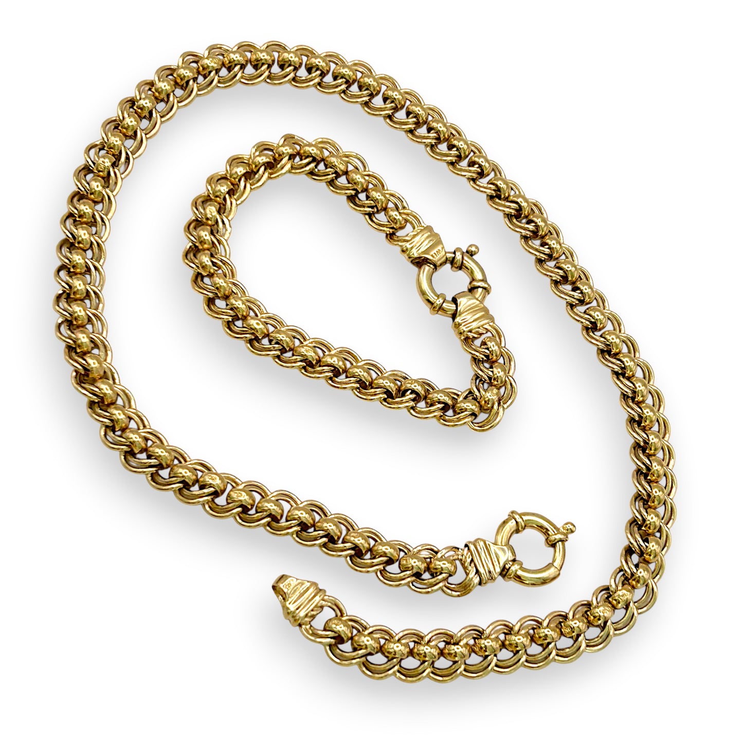 NZGD| 9ct Gold Legacy Rollo Link Chain & Bracelet Set Valuation $30,900