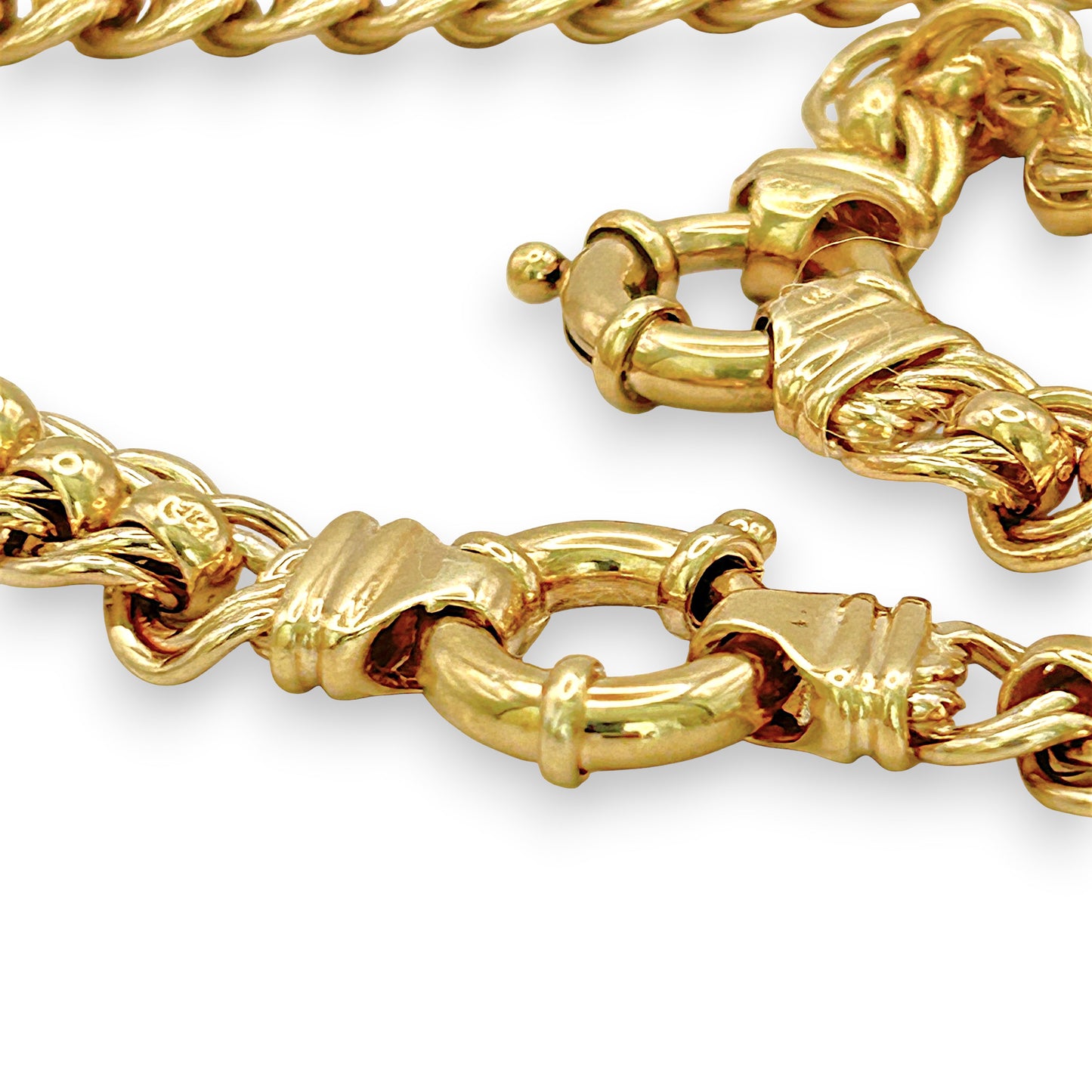 NZGD| 9ct Gold Legacy Rollo Link Chain & Bracelet Set Valuation $30,900