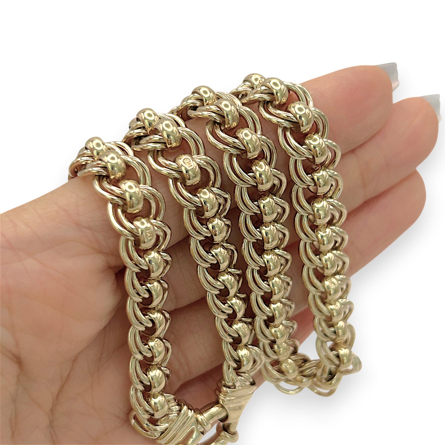 NZGD| 9ct Gold Legacy Rollo Link Chain & Bracelet Set Valuation $30,900