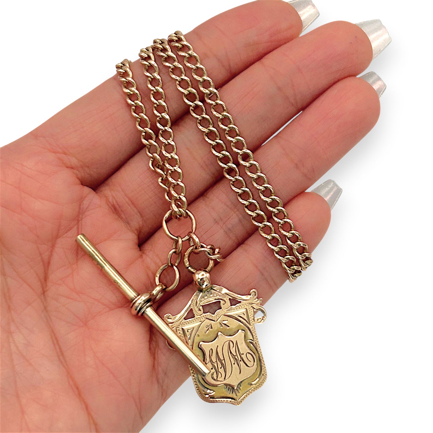 NZGD | 9ct Rose Gold Timeless Rosetta T Bar Chain