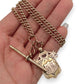 NZGD | 9ct Rose Gold Timeless Rosetta T Bar Chain