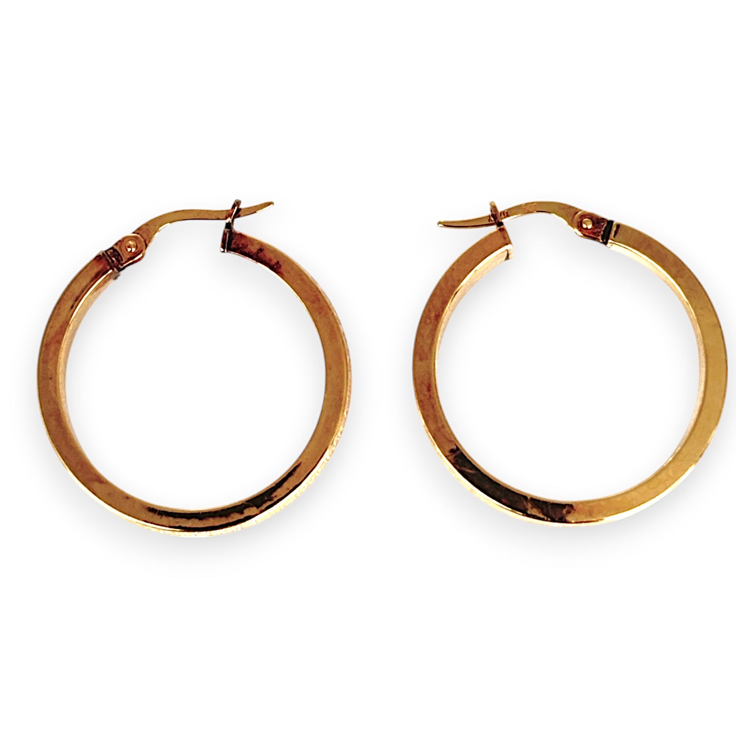 GOLD DEAL | 9ct Gold Fine Texture Wide Hoop Earrings