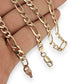 NZGD | 9ct Gold Milan Figaro Chain 45cm