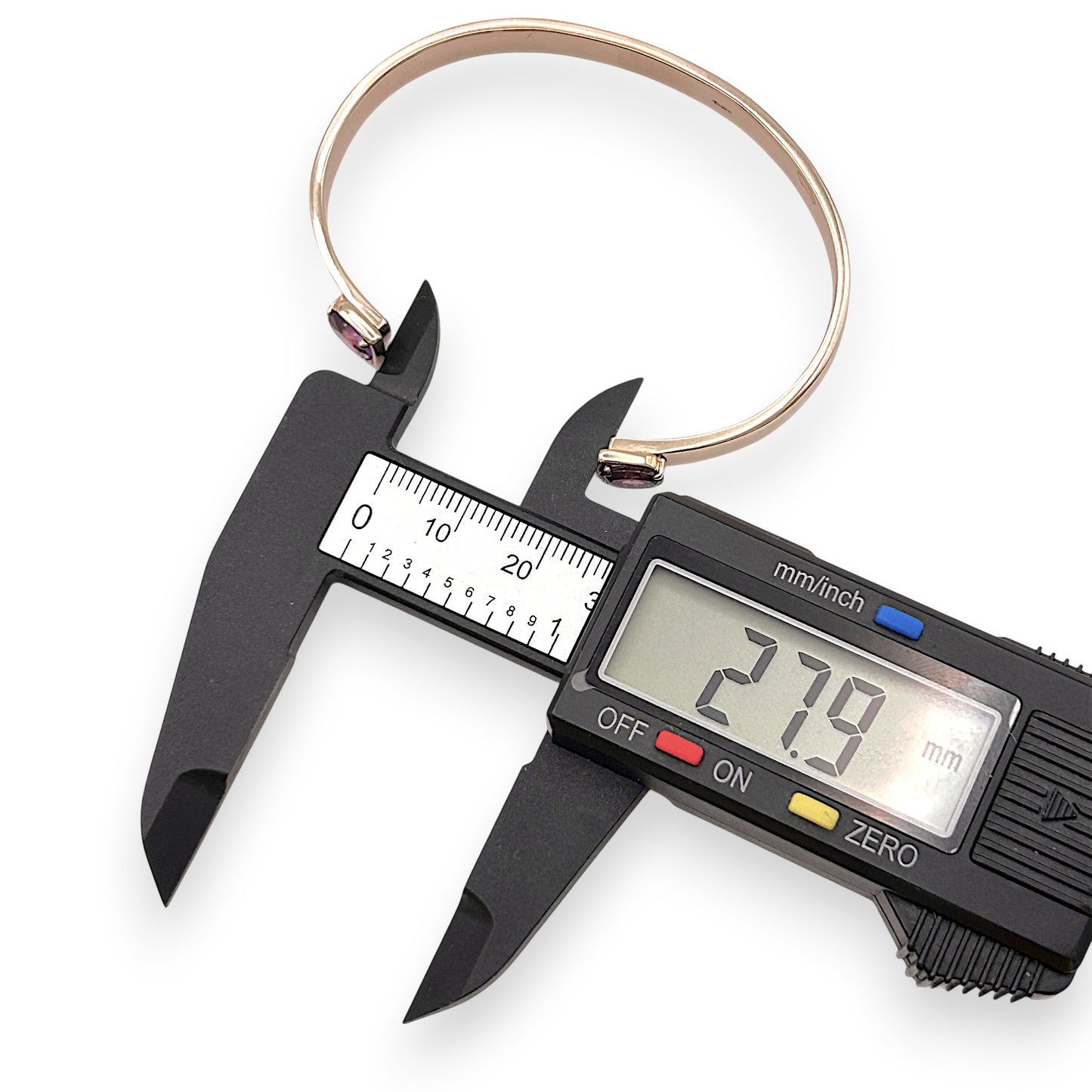 NZGD | 9ct Gold Bangle Amethyst Aura Open Bangle