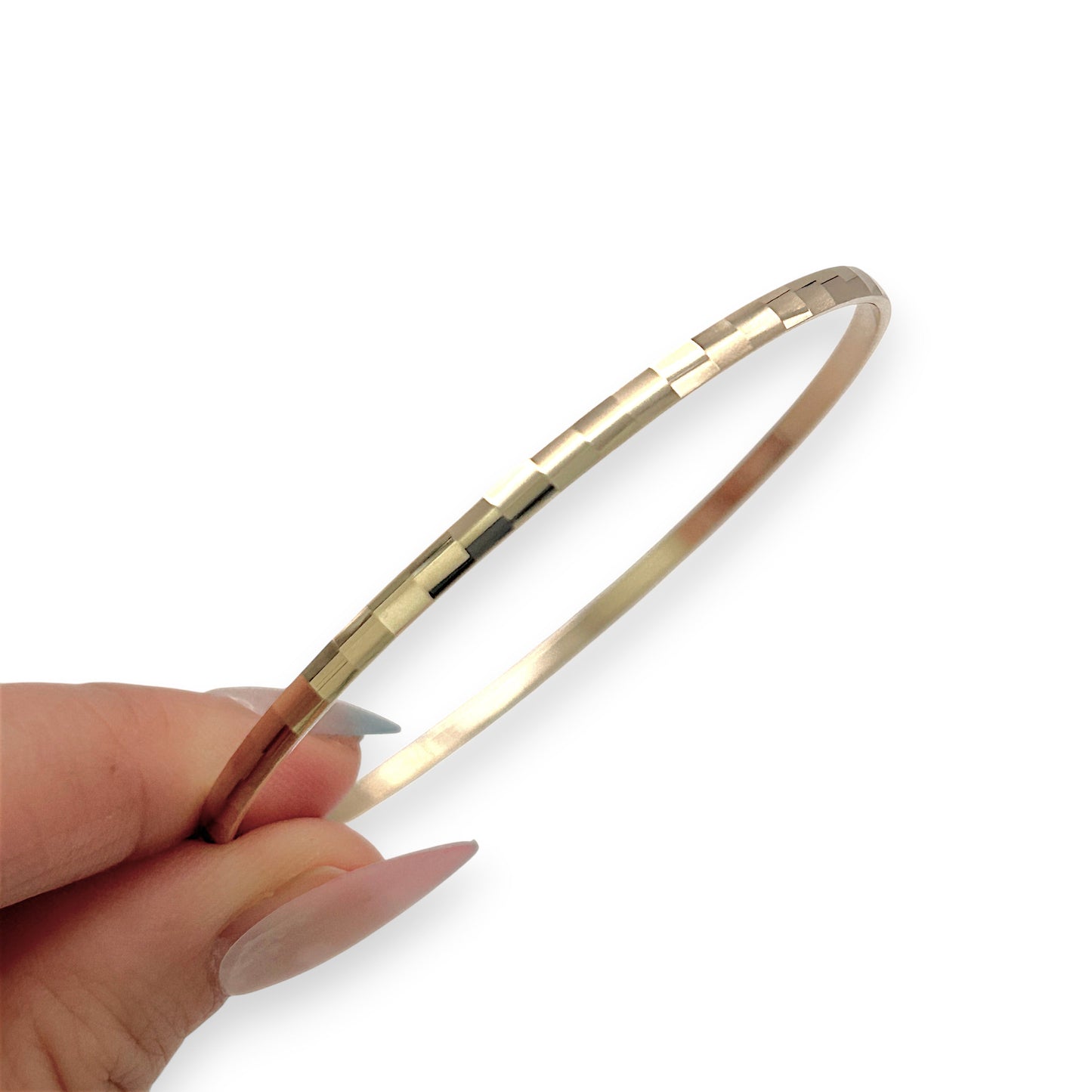 NZGD | 9ct Gold Textured Slip-On Bangle 65.6mm