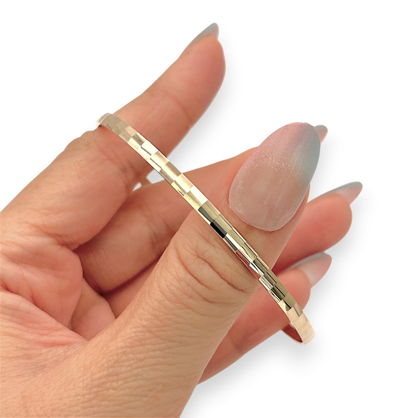 NZGD | 9ct Gold Textured Slip-On Bangle 65.6mm