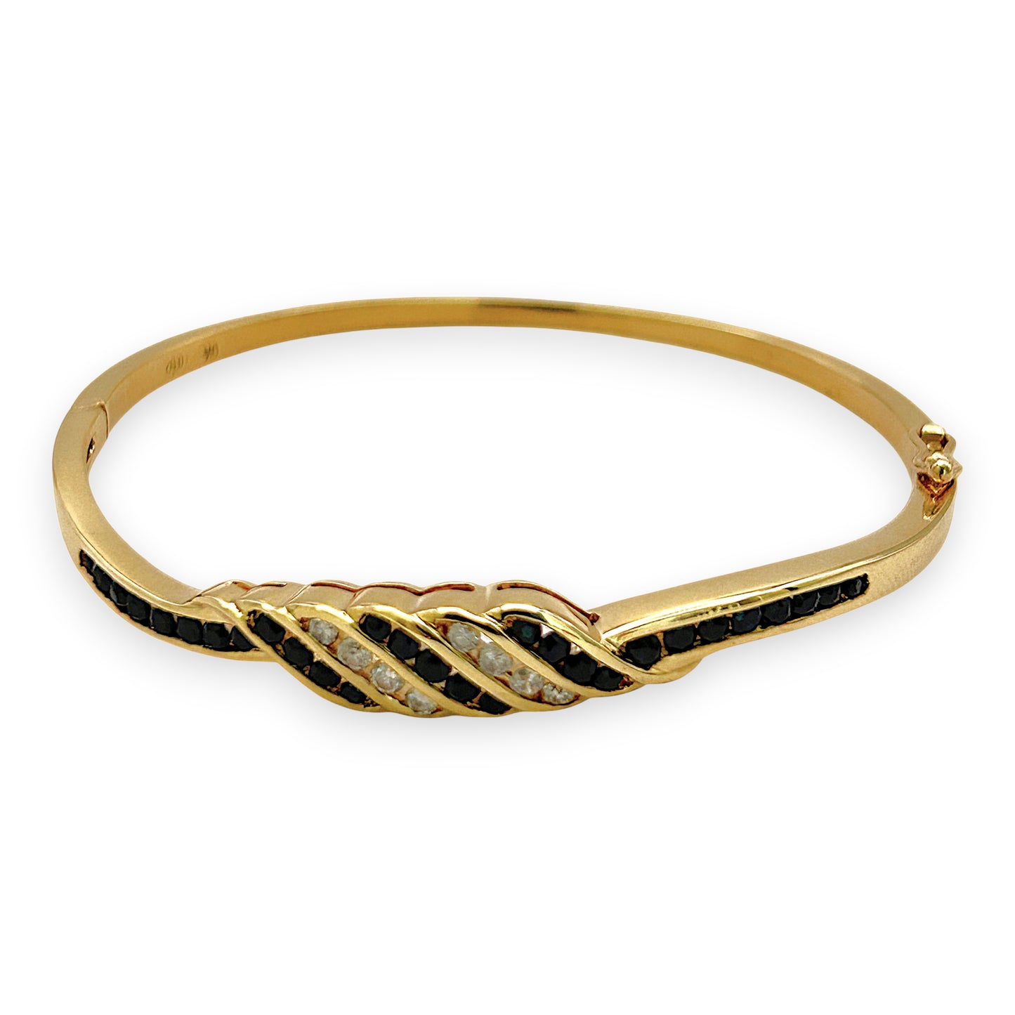 NZGD | 9ct Gold Bangle -Midnight Twist Diamond,Valuation $4,500