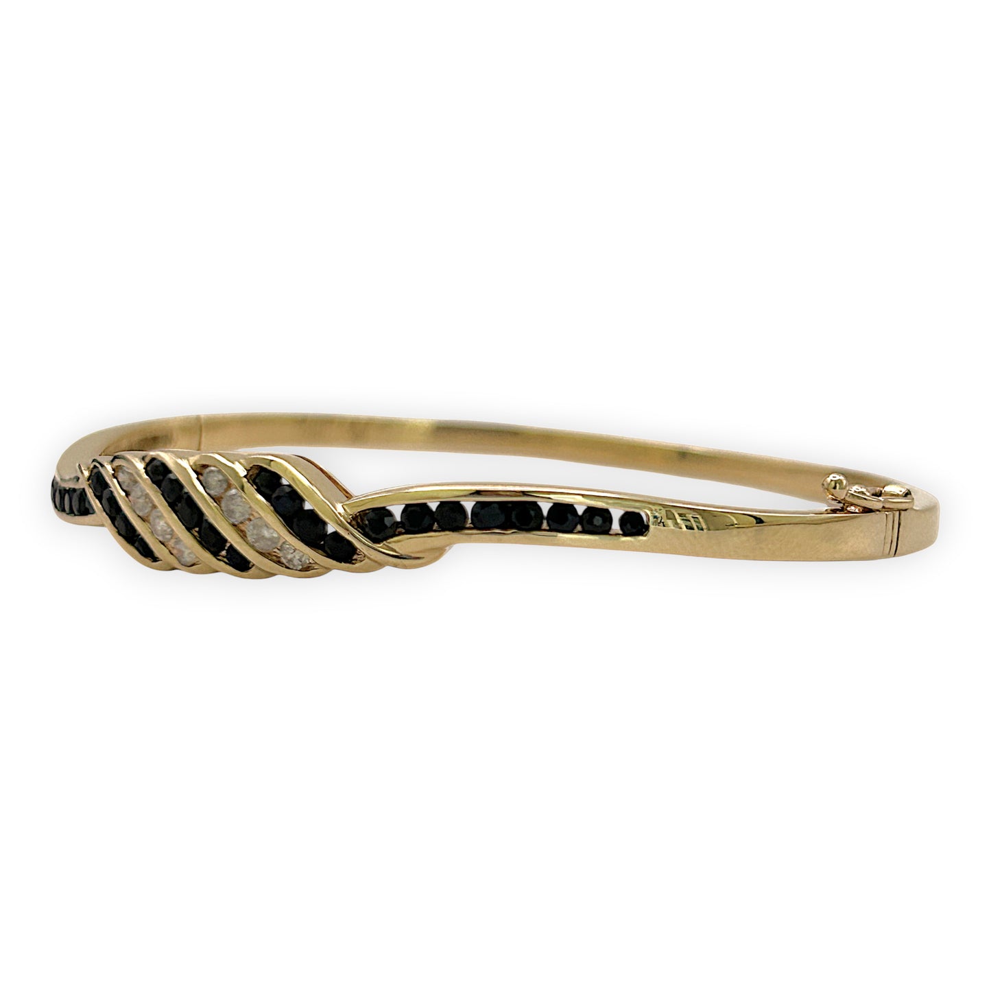 NZGD | 9ct Gold Bangle -Midnight Twist Diamond,Valuation $4,500