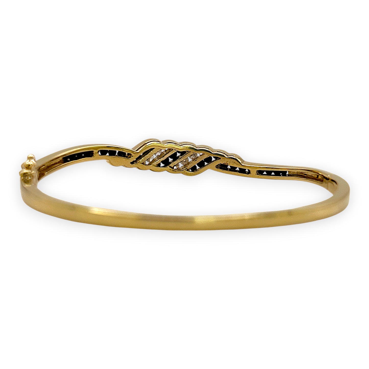 NZGD | 9ct Gold Bangle -Midnight Twist Diamond,Valuation $4,500