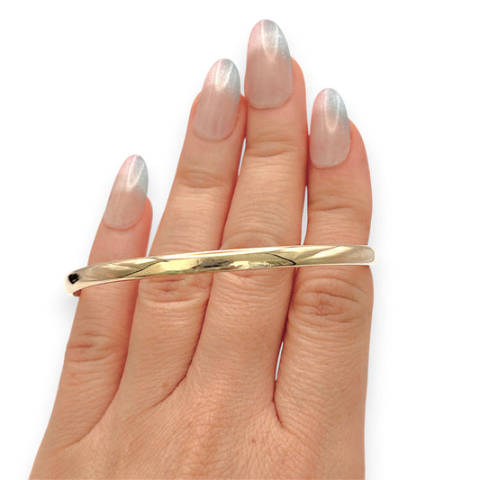 GOLD DEAL | 9ct (9kt) Gold Timeless Aura Classic Round Bangle 63.4mm