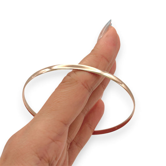 GOLD DEAL | 9ct (9kt) Gold Elysian Glow Polished Round Bangle 66.8mm