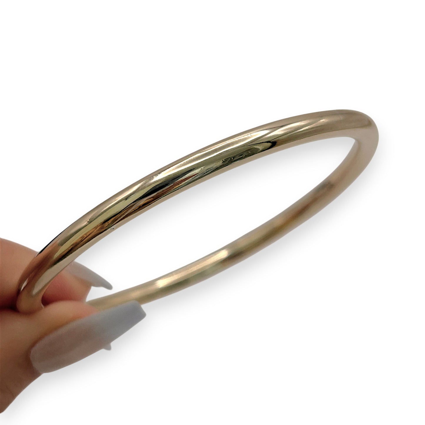 NZGD | 9ct Gold Bangle Halo Crest Gold Bangle 65.2mm