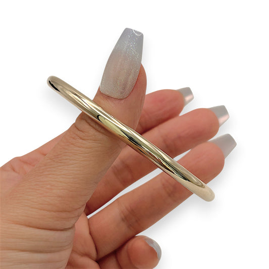 9ct Gold Bangle |NZGD| Halo Crest Gold Bangle 65.2mm