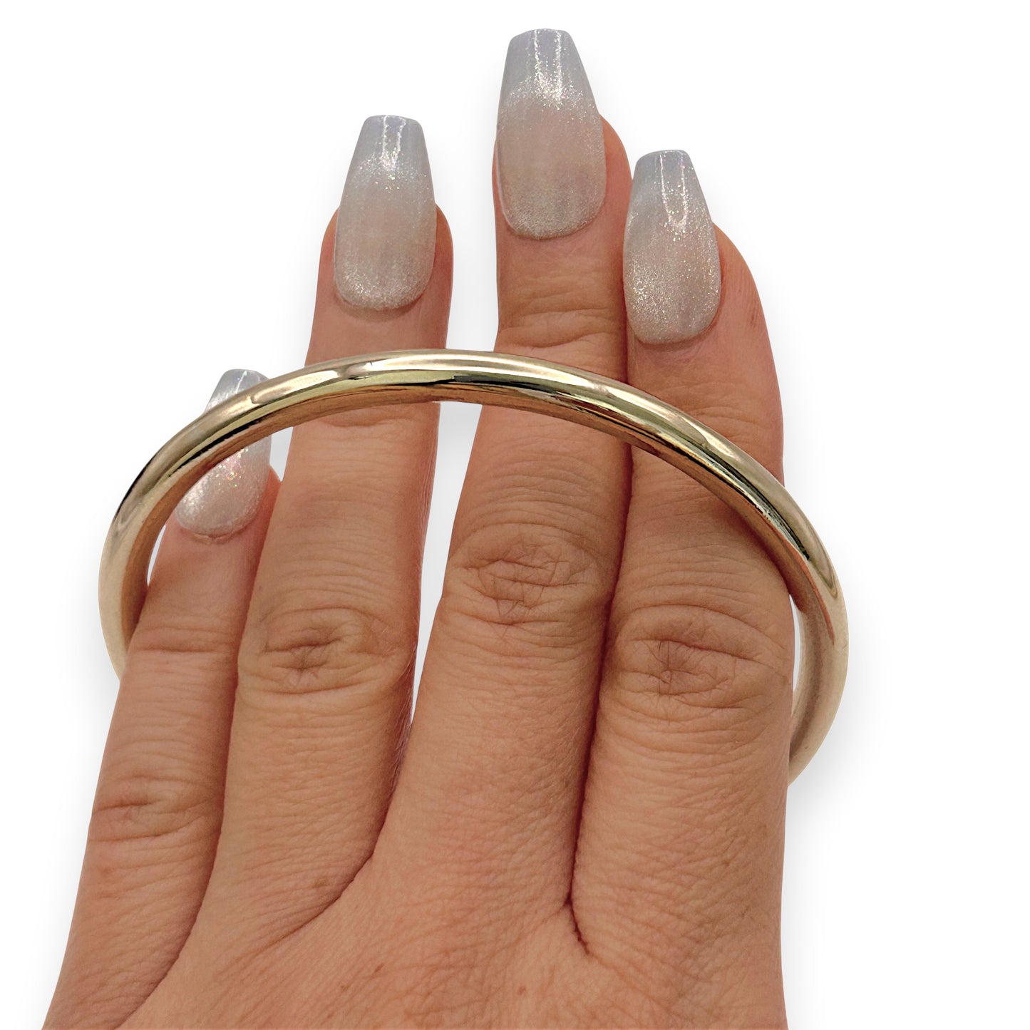 NZGD | 9ct Gold Bangle Halo Crest Gold Bangle 65.2mm