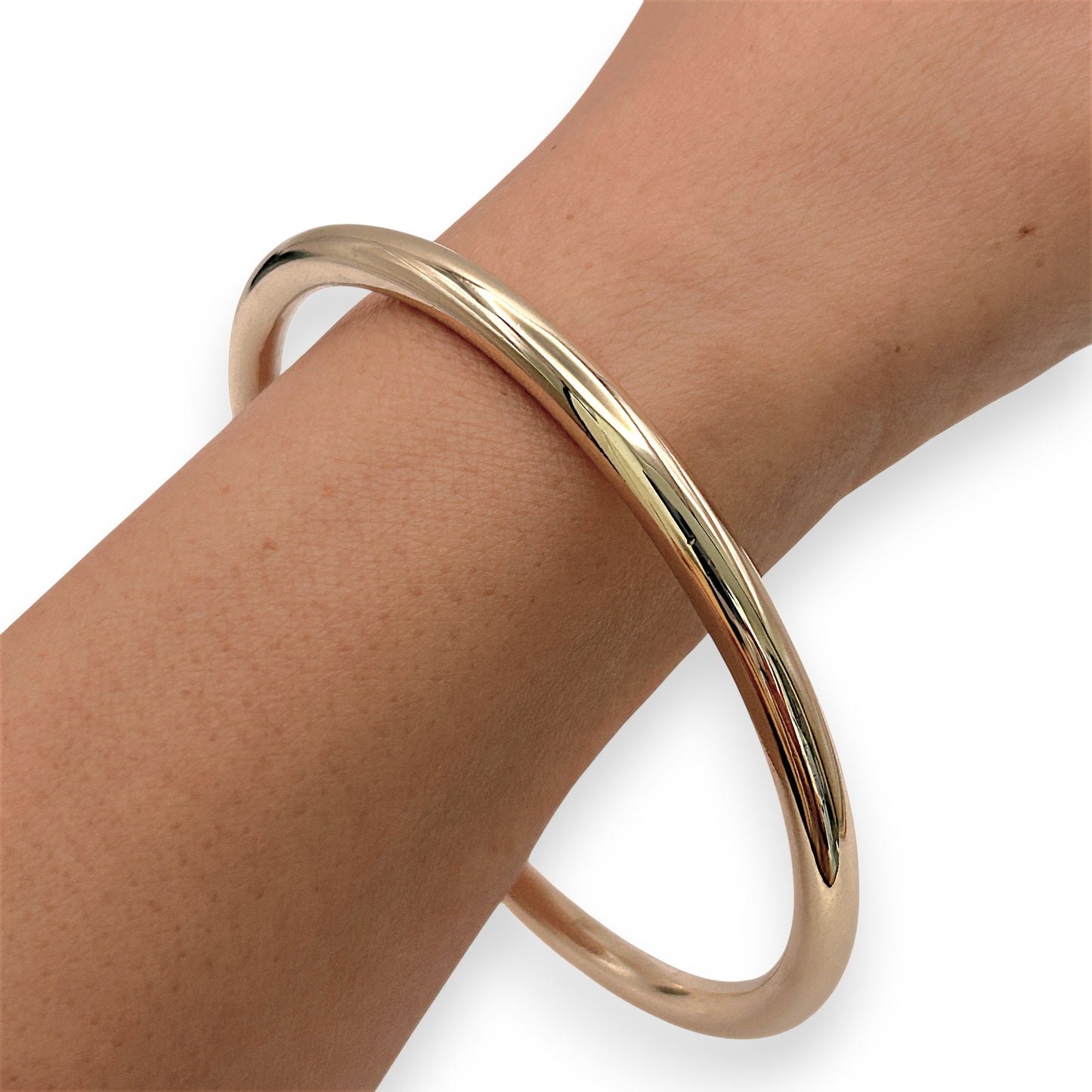 NZGD | 9ct Gold Bangle Halo Crest Gold Bangle 65.2mm