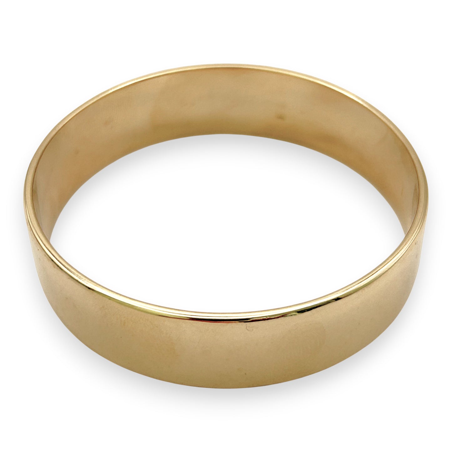 NZGD | 9ct Gold Sovereign Grandeur Polished Round 73.51g Bangle 62.9mm