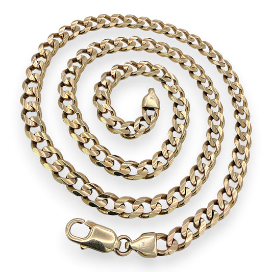 NZGD | 10ct Gold 42.07g MICHAEL HILL Prestige Curbline Chain 56cm