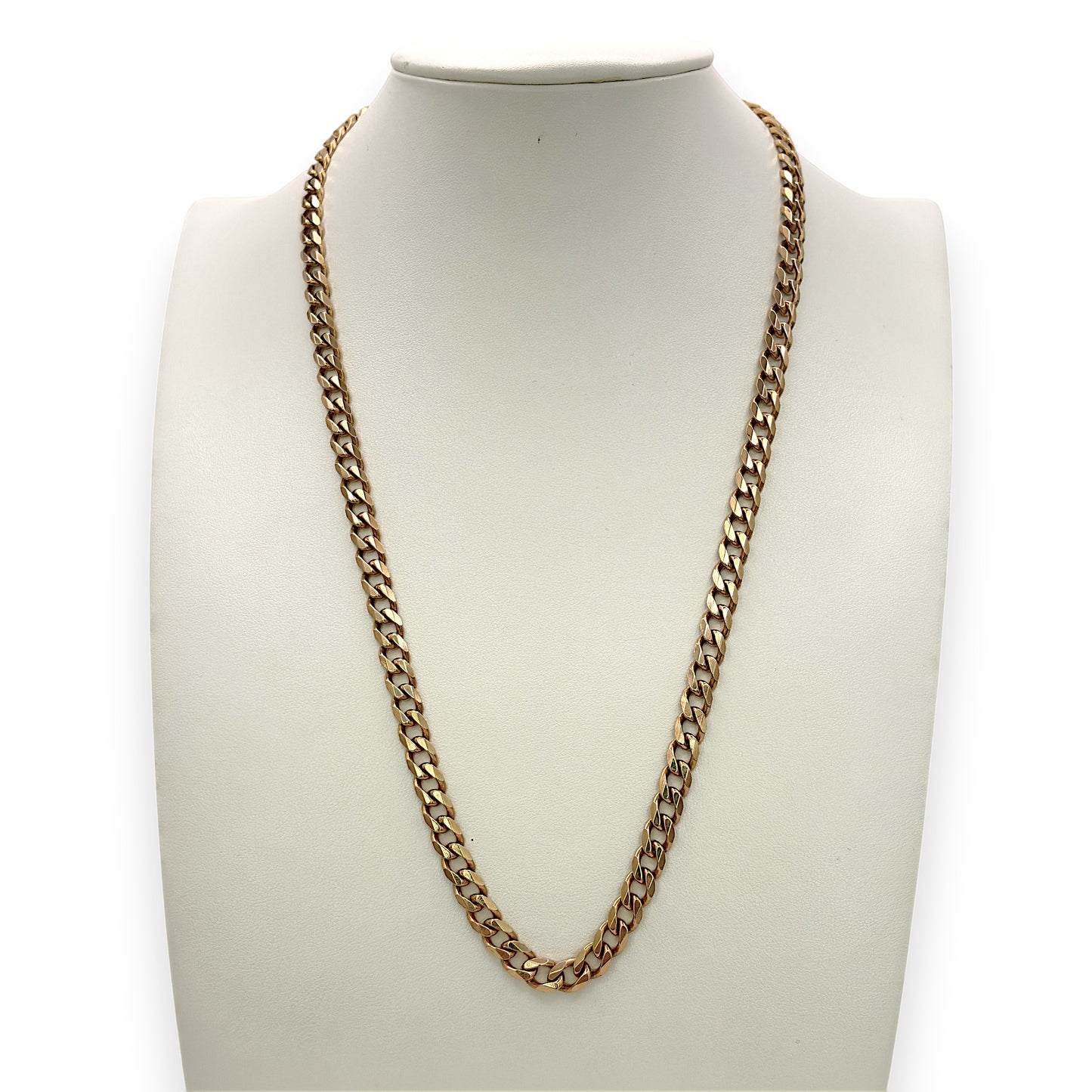 NZGD | 10ct Gold 42.07g MICHAEL HILL Prestige Curbline Chain 56cm