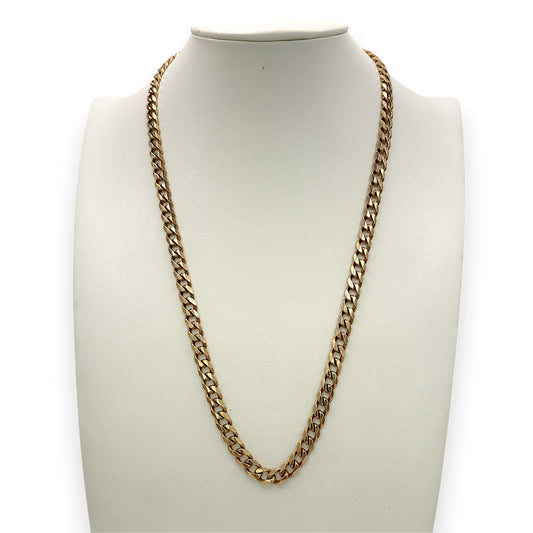 NZGD | 10ct Gold 42.07g MICHAEL HILL Prestige Curbline Chain 56cm