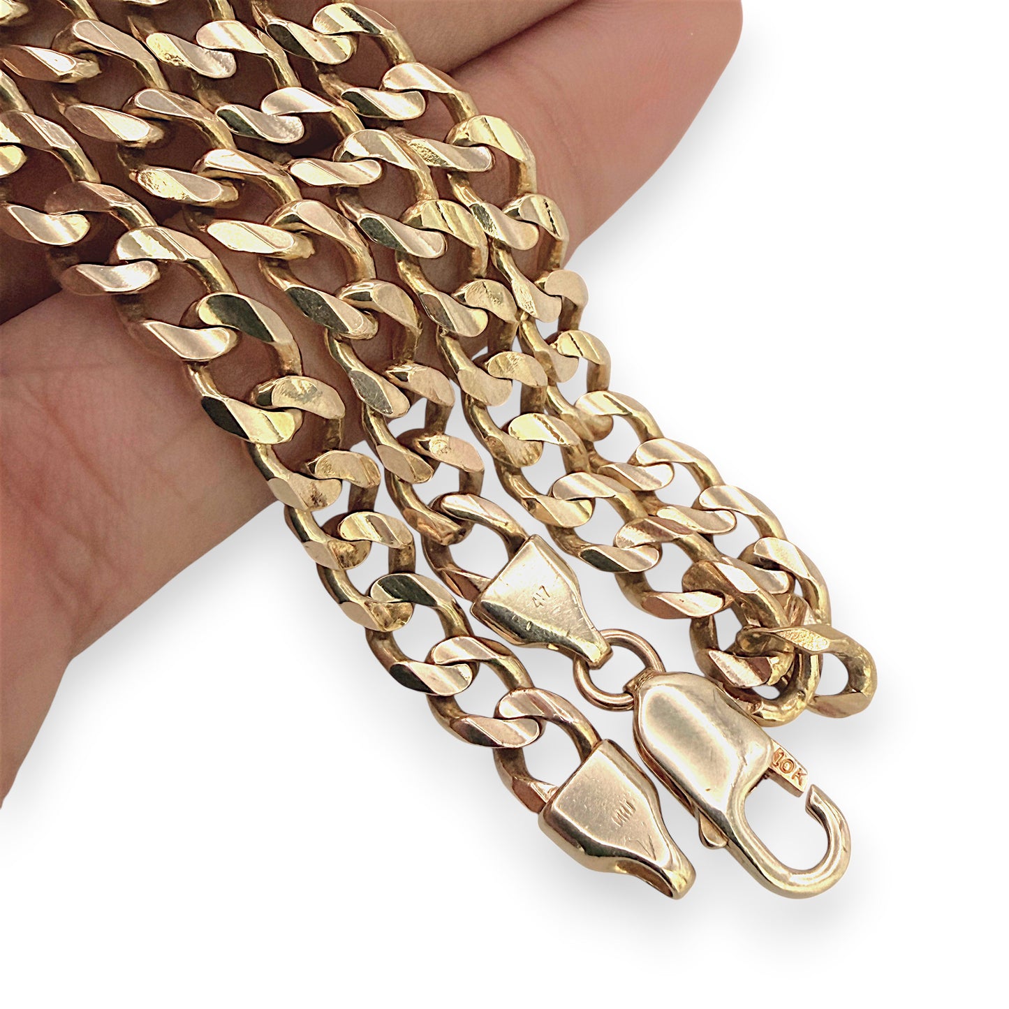 NZGD | 10ct Gold 42.07g MICHAEL HILL Prestige Curbline Chain 56cm
