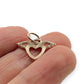 NZGD | 14ct Gold Angel Wings Heart Pendant 12.8mm