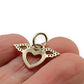 NZGD | 14ct Gold Angel Wings Heart Pendant 12.8mm