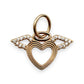 NZGD | 14ct Gold Angel Wings Heart Pendant 12.8mm