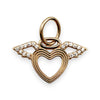 NZGD | 14ct Gold Angel Wings Heart Pendant 12.8mm