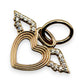 NZGD | 14ct Gold Angel Wings Heart Pendant 12.8mm