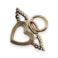 NZGD | 14ct Gold Angel Wings Heart Pendant 12.8mm